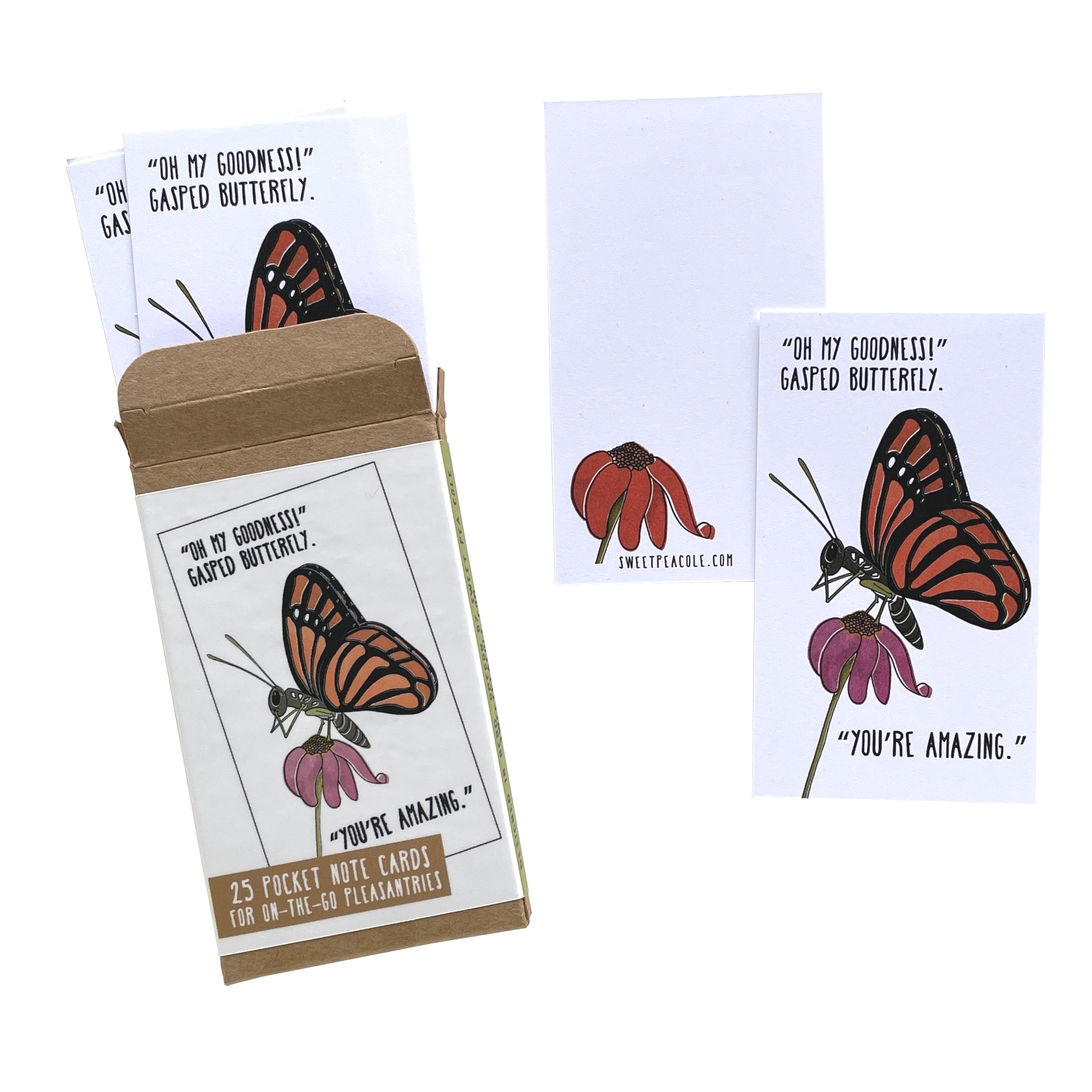 Mini Pocket Note Cards - You're Amazing (Butterfly) — Sweet Pea Cole